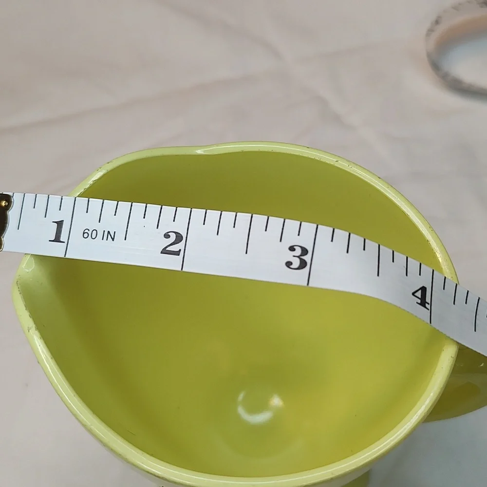 Vintage Hazel Atlas yellow ovide platonite creamer